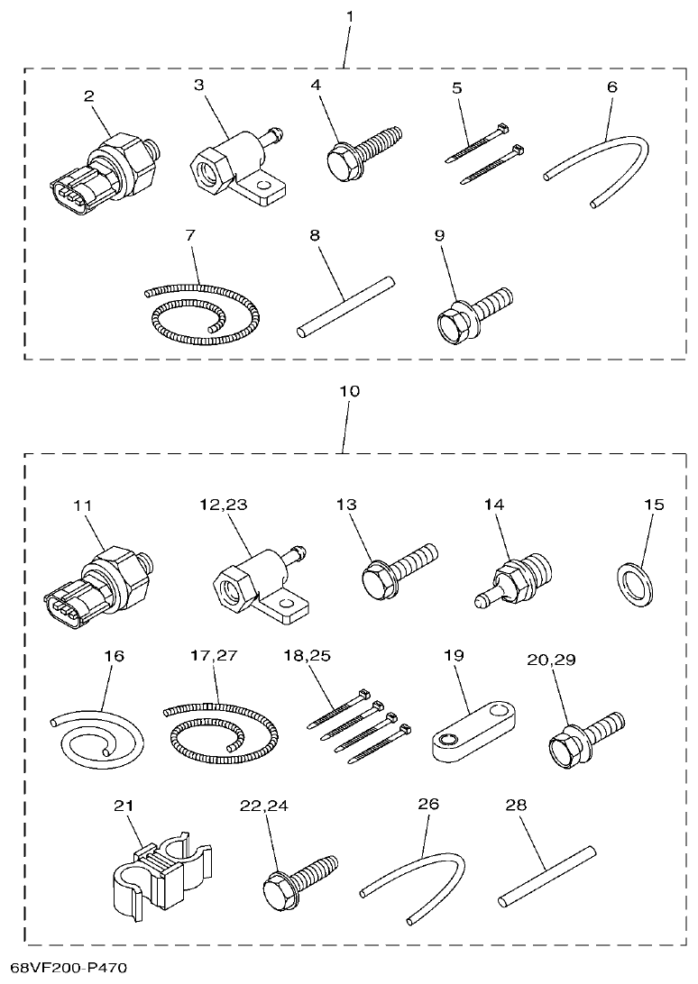 Yamaha F115A, FL115A, FL115AET OPTIONAL PARTS 3 parts diagram